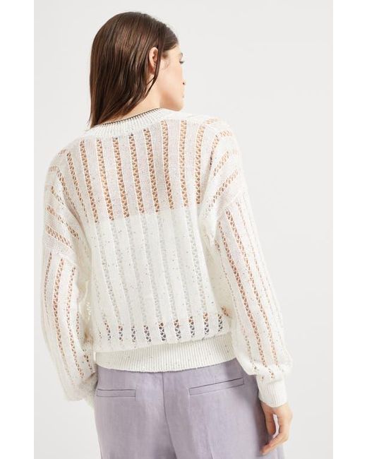 Brunello Cucinelli White Dazzling Cardigan