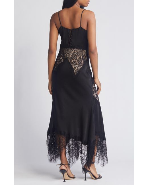 Bardot Black Dalton Lace Trim Midi Dress