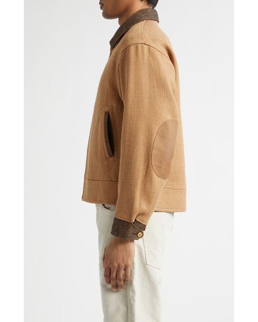 Visvim Brown Strato Linen & Wool Jacket for men