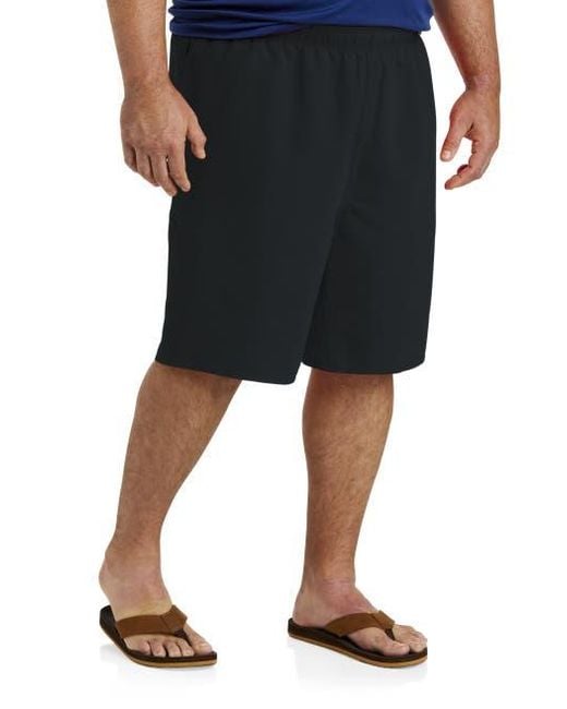 Essentials Black Big & Tall Quick-Dry Swim Trunks for men
