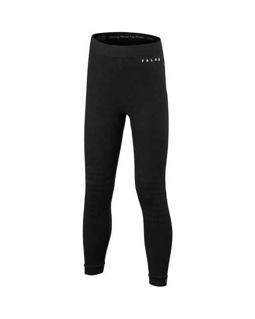 Falke Black Wool Tech Long Base Layer Bottom