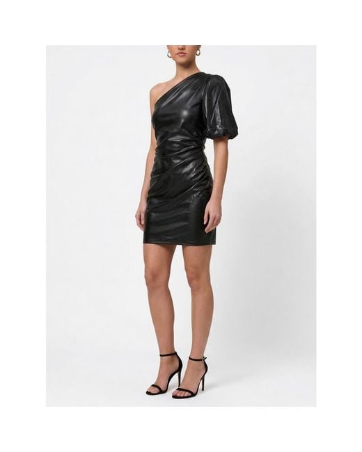 rachel roy leather dress Rachel Roy Women's Black Shayna One Shoulder Mini Dress