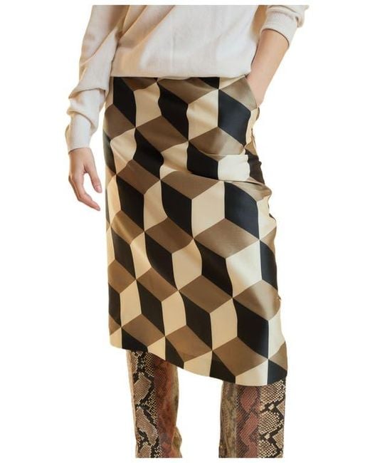 Cynthia Rowley White Silk Wool Midi Skirt