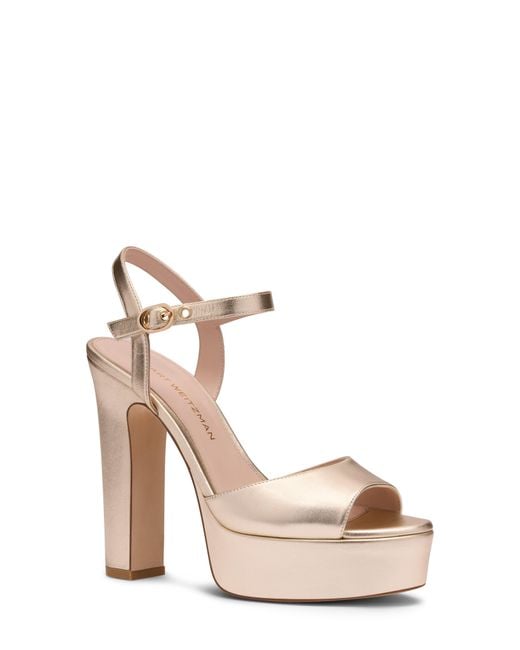 Stuart Weitzman Pink Reade Platform Sandal