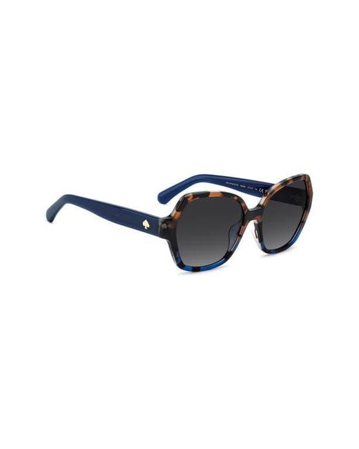 Kate Spade Black Layne 57Mm Geometric Square Sunglasses