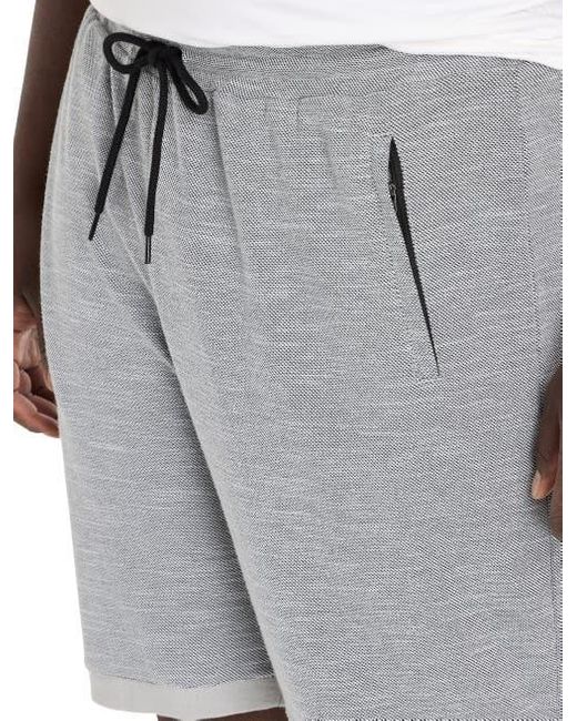 Society of One by DXL Gray Big & Tall Textured Shorts for men