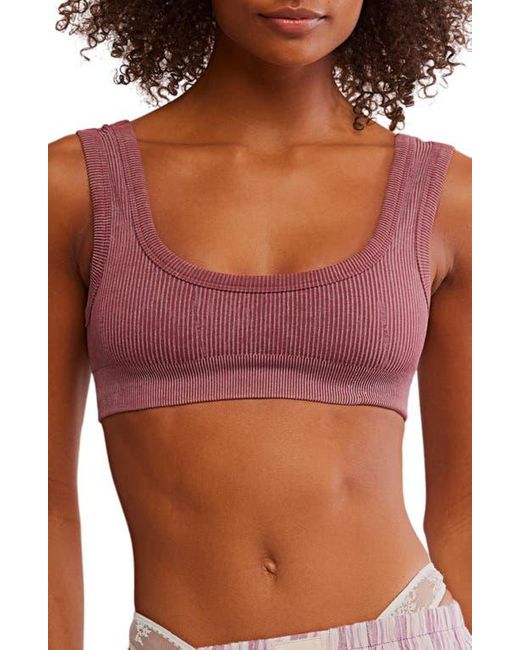 Free People Red Intimately Fp Rib Bralette