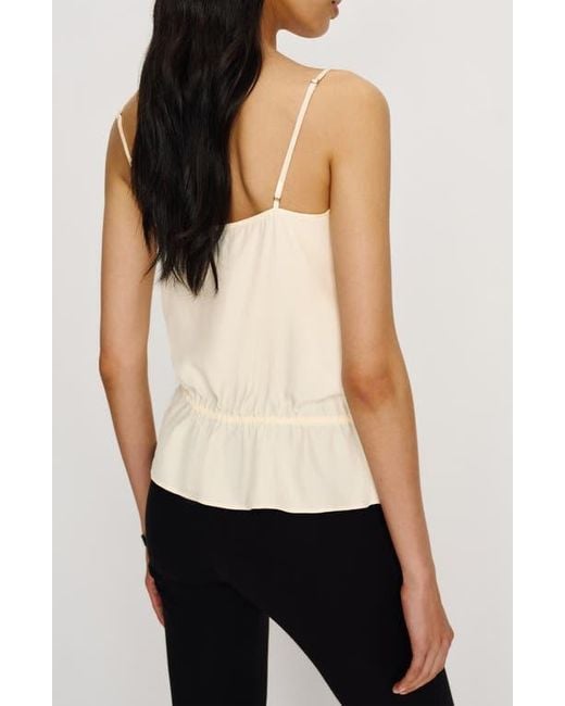 Reformation Black Silvia Tie Waist Silk Camisole