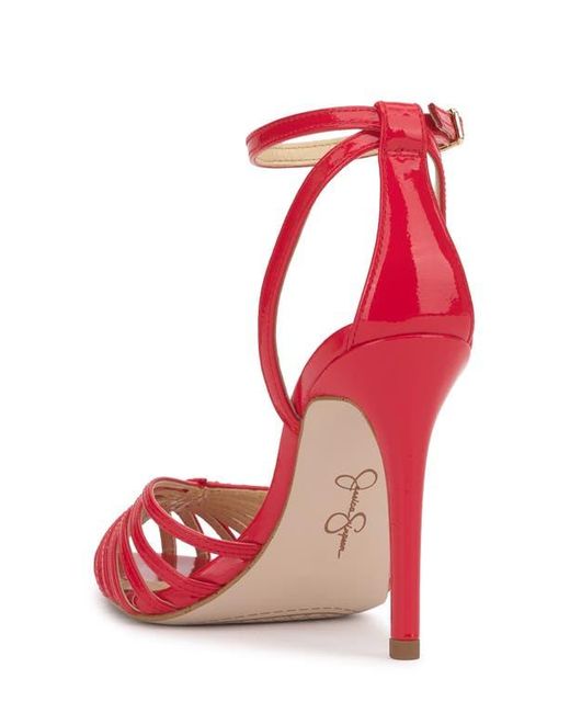 Jessica Simpson Red Paveri Ankle Strap Pointed Toe Pump