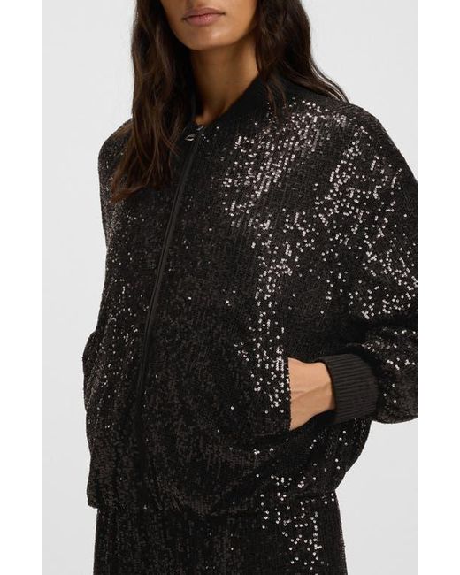 Boss Black Jilloi Sequin Bomber Jacket
