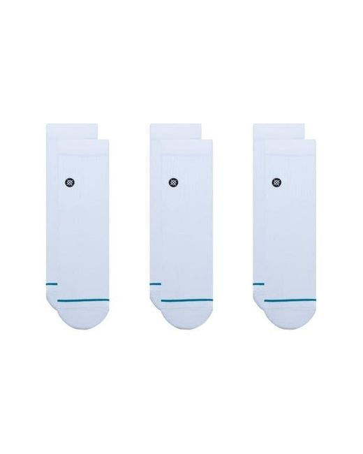Stance Blue Icon 3-Pack Quarter Crew Socks
