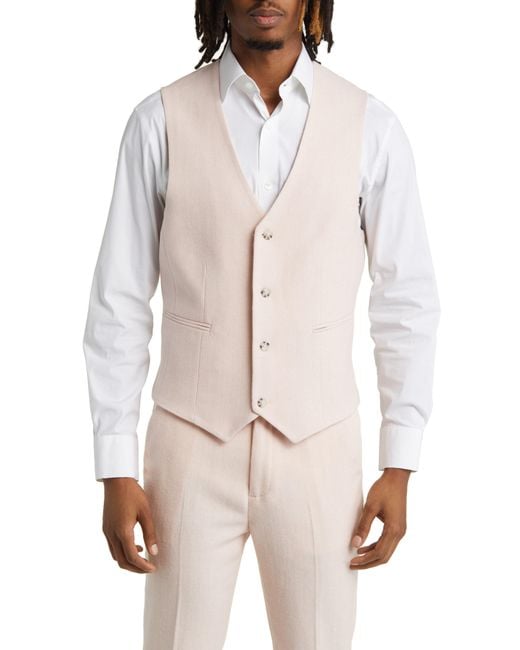 ASOS Button Front Vest in White for Men Lyst