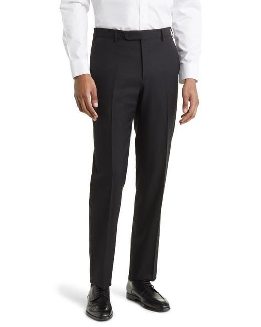 Zanella Black Devon Super 110S Serge Trousers for men