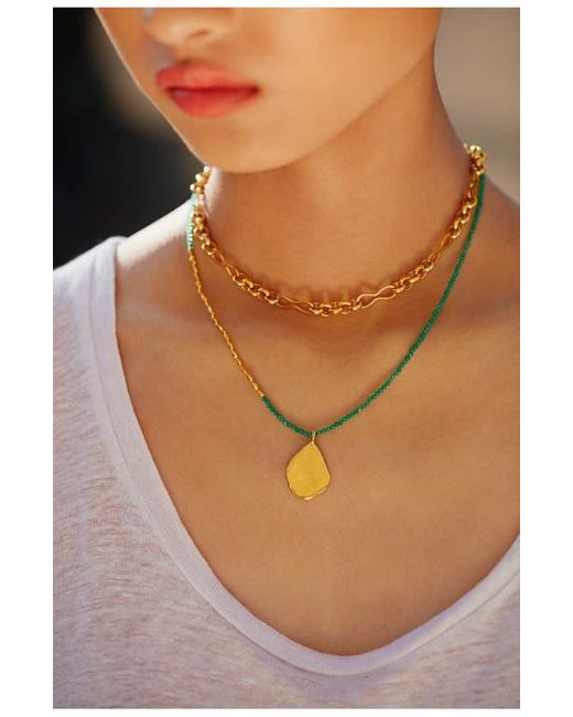 Monica Vinader Yellow Siren Teardrop Pendant Charm