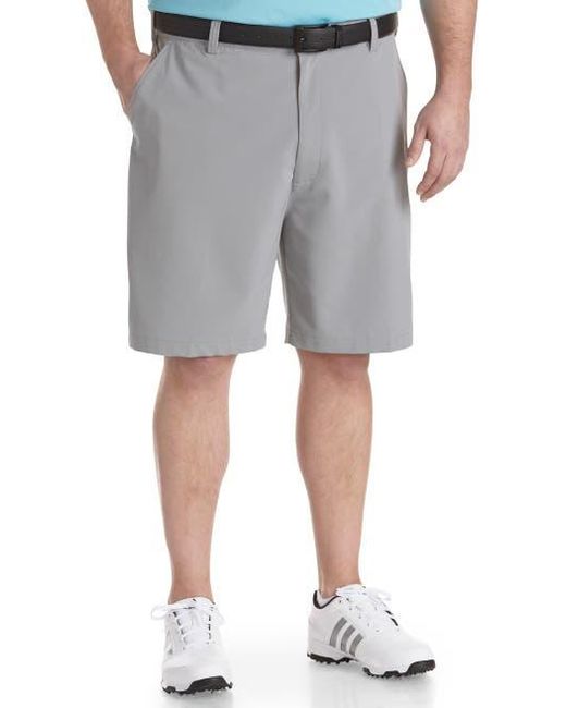 Reebok Gray Golf Performance Flat-Front Shorts for men