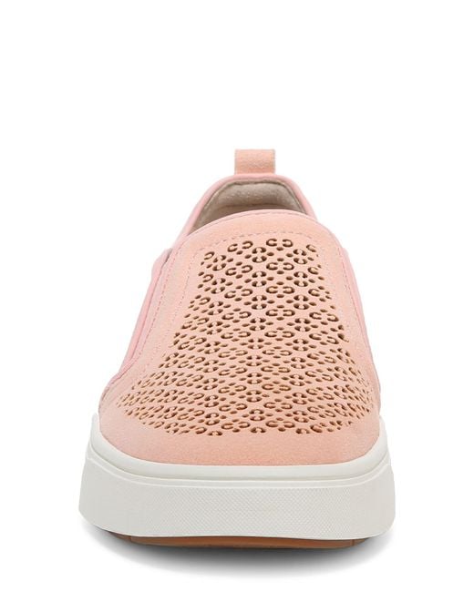 Vionic Pink Kimmie Perforated Suede Slip-on Sneaker