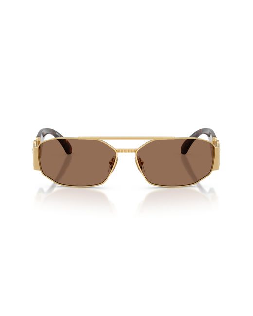Versace Brown 58Mm Irregular Sunglasses for men