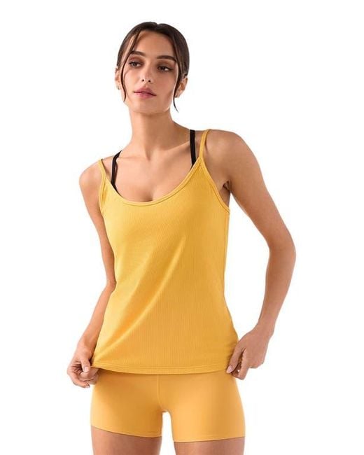 Tavi Orange Pace Rib Tank