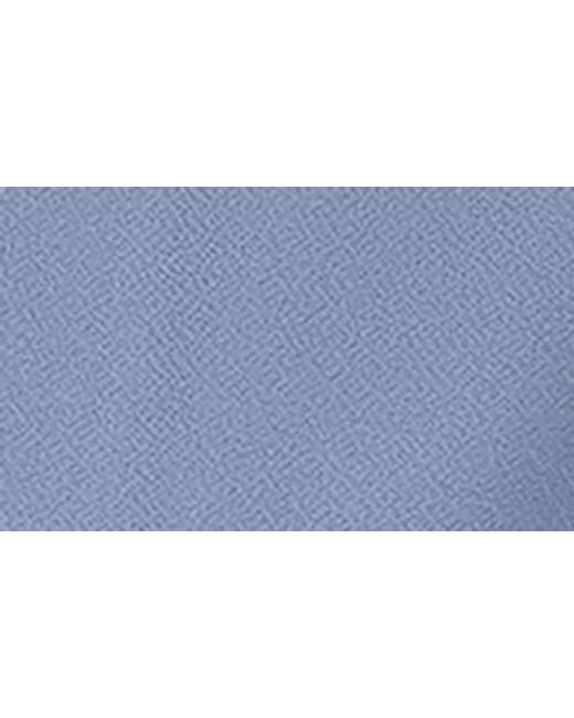 Donna Karan Blue Wrap Front Long Sleeve Top