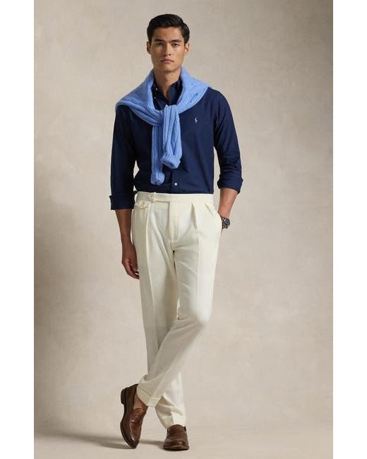 Polo Ralph Lauren Blue Classic Fit Stretch Cotton Poplin Button-Down Shirt for men