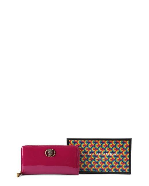 Kurt Geiger White Chelsea Zip Around Leather Wallet