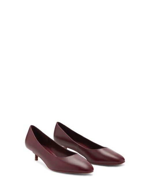 Mango Red Kitten Heel Pump
