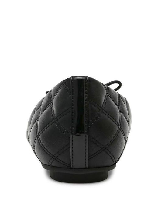 Anne Klein Black Luci Cap Toe Ballet Flat