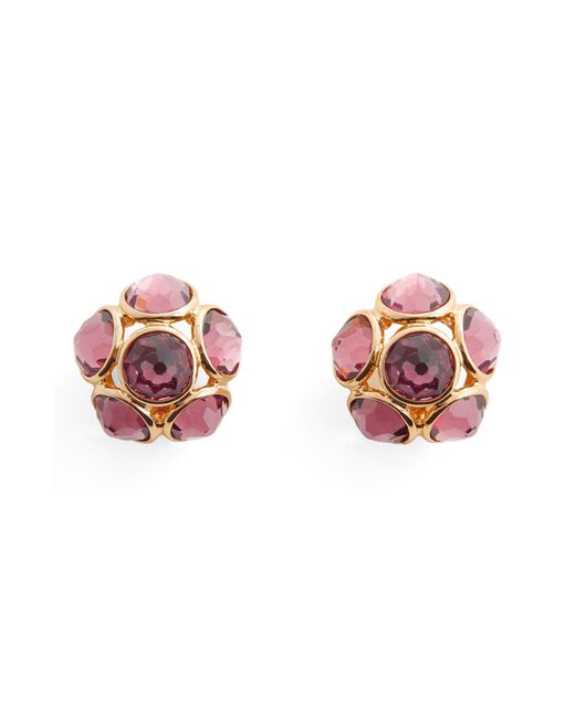 Mango Pink Crystal Stud Earrings