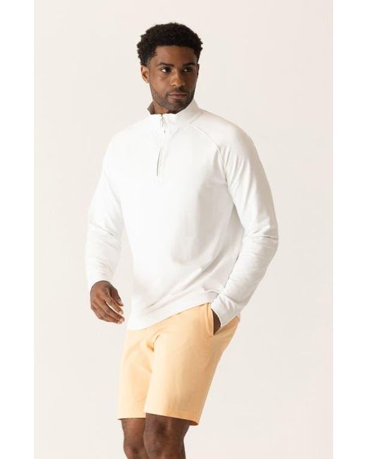 Dek White Techno Microlight Quarter Zip Pullover for men