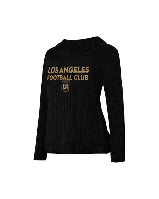 Concepts Sport Lafc Linger Long Sleeve Hooded Top At Nordstrom in Black |  Lyst