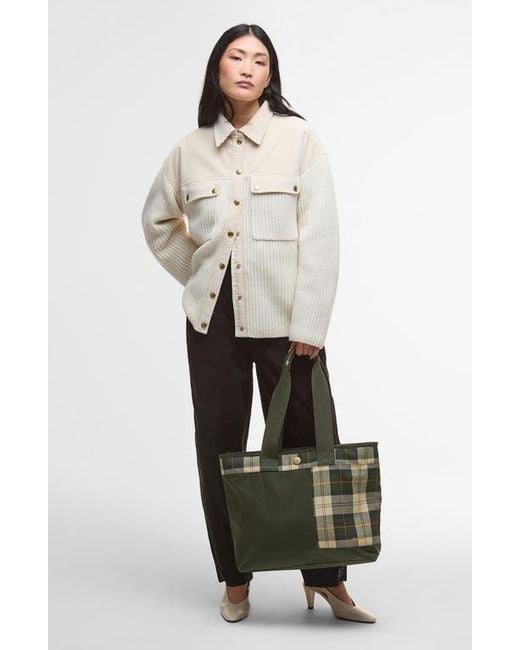 Barbour Black Mya Patchwork Cotton Tote
