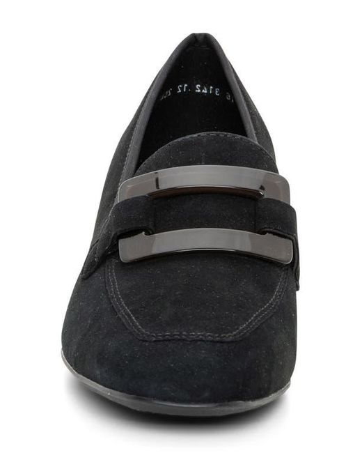 Ara Black Glimmer Loafer Pump