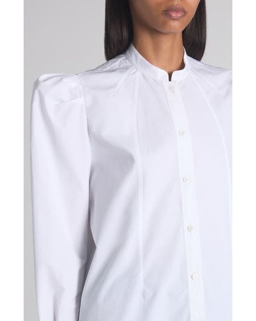 Alexander McQueen White Cotton Poplin Button-Up Shirt