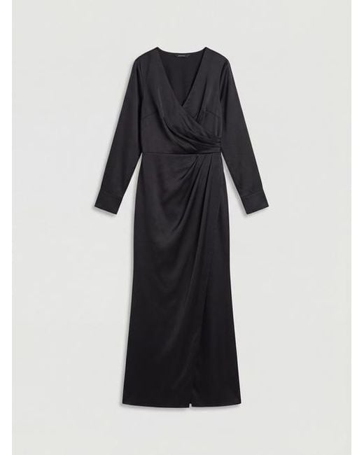 coast black satin dress Coast Women's Muse Bow Front Satin Maxi Dress in Black