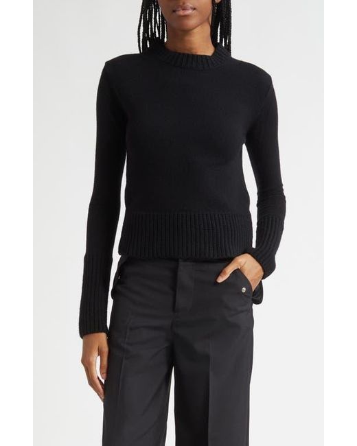 Sacai Black Crewneck Wool Sweater