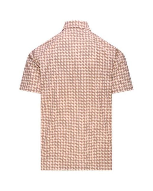 EASTSIDE GOLF Pink Snap Placket Performance Golf Polo for men