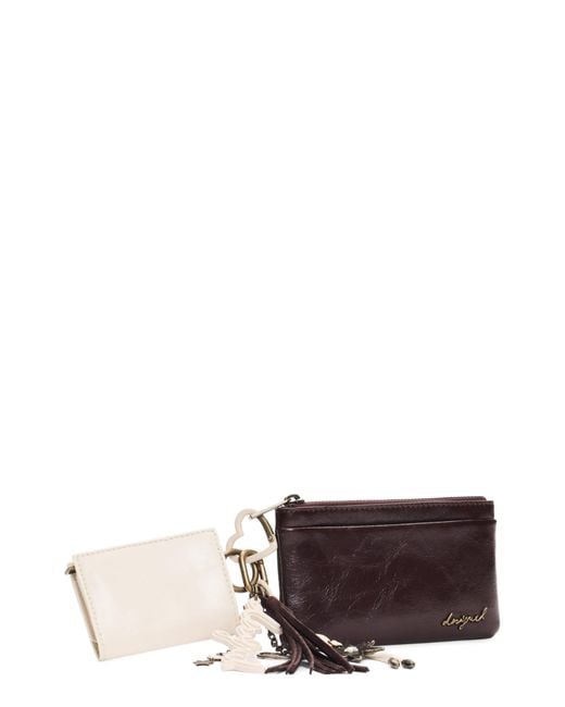 Desigual Brown Small Charms Purse