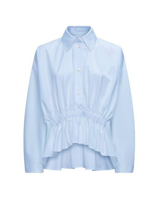 Callas Milano Blue Tarquinia Gathered Top