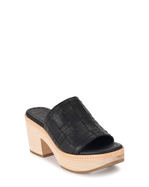 Frye Hazel Woven Platform Slide Sandal in Black | Lyst