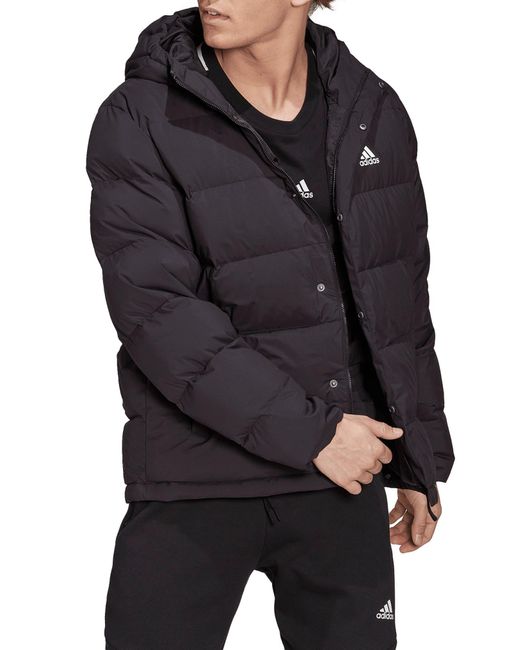 adidas Helionic 550 Fill Power Down Jacket in Black for Men | Lyst