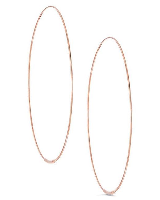 Lana Jewelry Metallic 14K Large Tag Magic Hoop Earrings