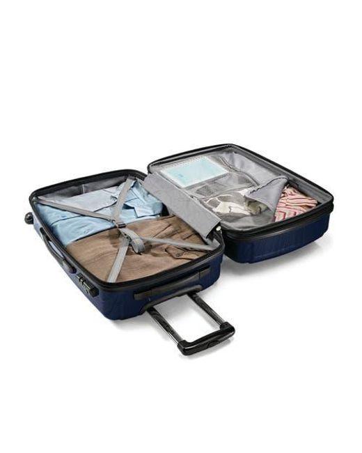 Samsonite Blue Winfield 2 Checked-Medium 24-Inch Hardside Expandable Luggage With Spinner Wheels