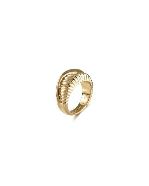 Retro Chic Metallic Drop Ring
