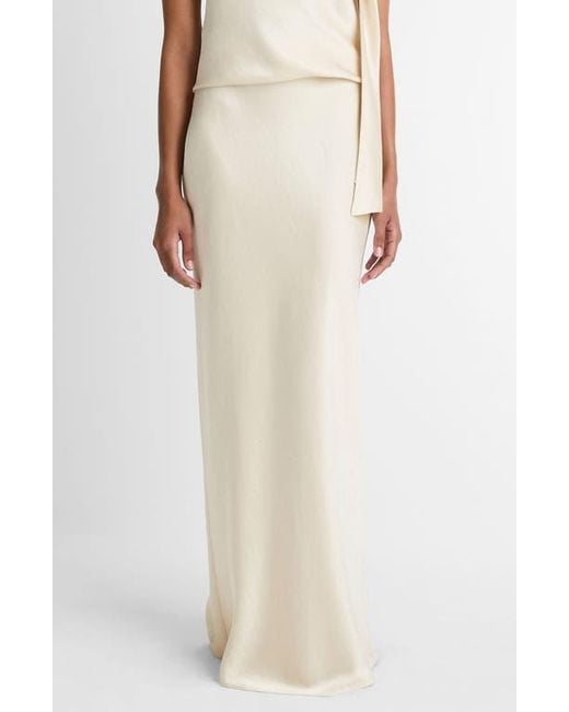 Vince Natural Satin Bias Column Skirt