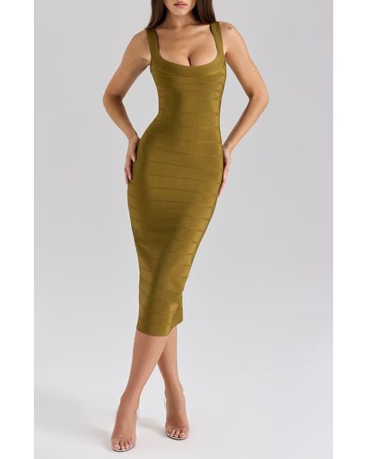 House Of Cb Women's Green The Og Bandage Midi Dress