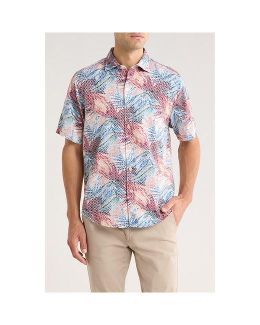 Tommy Bahama Blue Tortola Cartago Palms Button-Up Shirt for men
