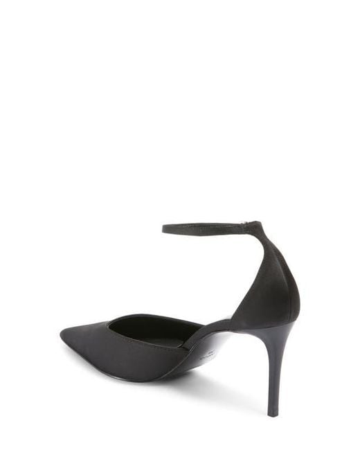 Mango Black Satin Court Pump