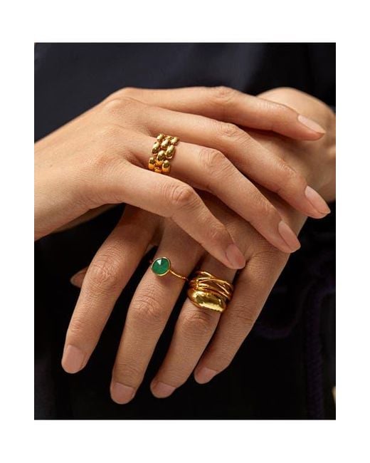 Monica Vinader Green Siren Onyx Stacking Ring