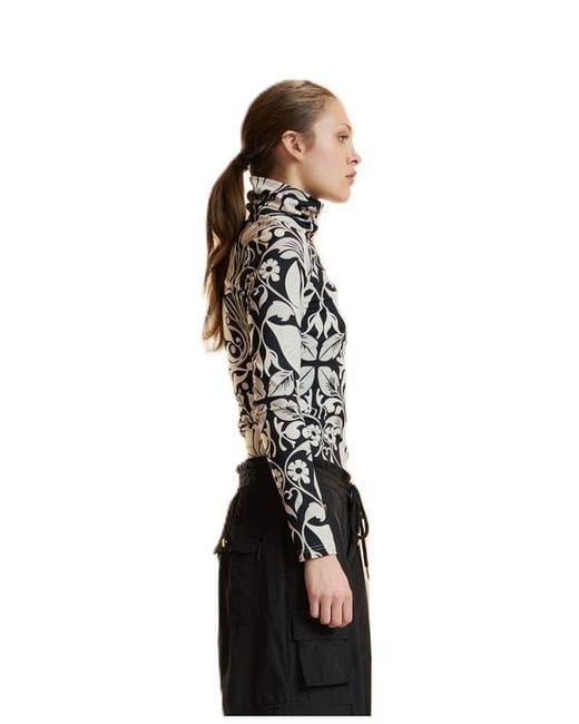 Cynthia Rowley Black Turtle Neck Lycra Top