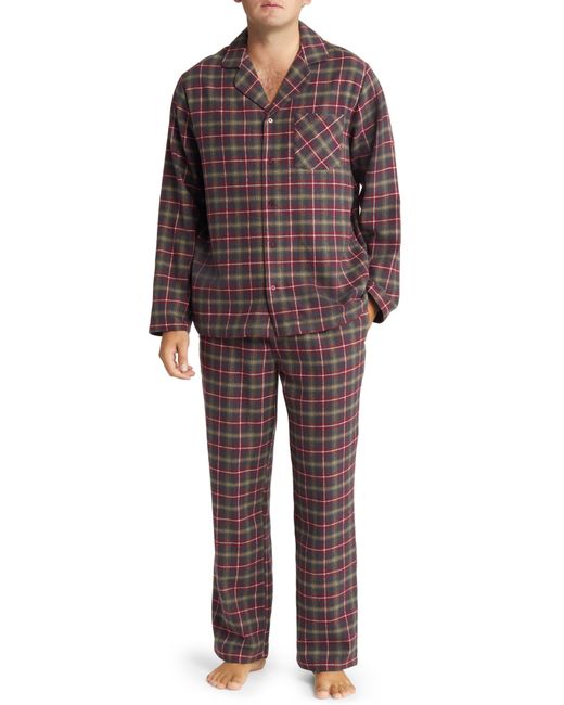 Nordstrom Red Cotton Flannel Pajamas for men
